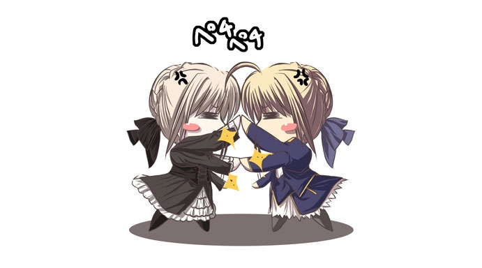 artoria pendragon, saber, and saber alter (fate and 2 more) drawn by satomi_(black_scarecrow)