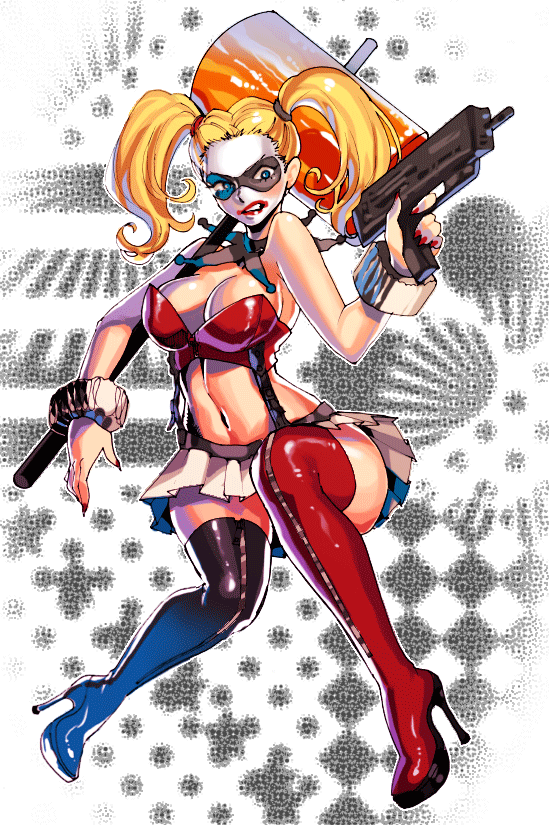 harley quinn (dc comics and 1 more) drawn by okada_(hoooojicha)
