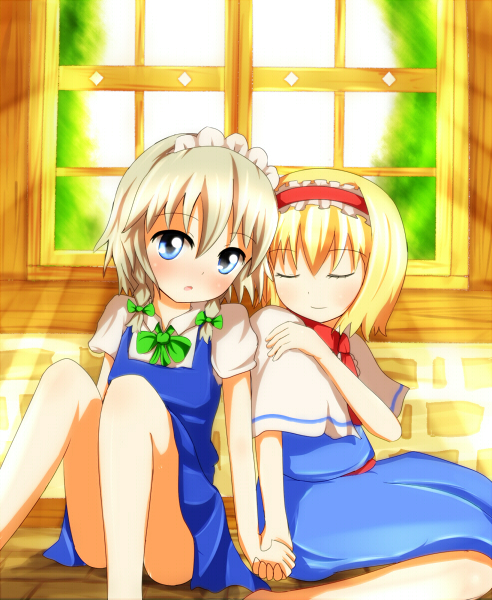 izayoi sakuya and alice margatroid (touhou) drawn by umi_suzume