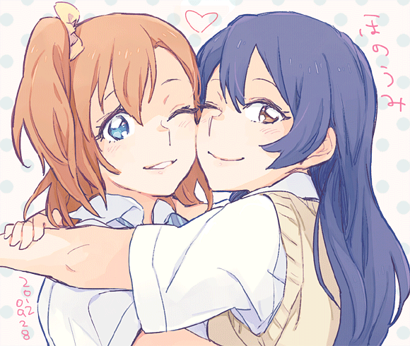 sonoda umi and kosaka honoka (love live! and 1 more) drawn by pe88y_(yu_tsugirls)