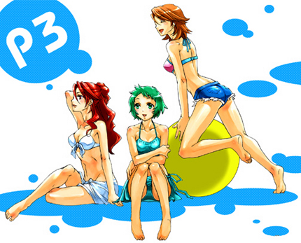takeba yukari, kirijou mitsuru, and yamagishi fuuka (persona and 1 more) drawn by kotobuki_toro