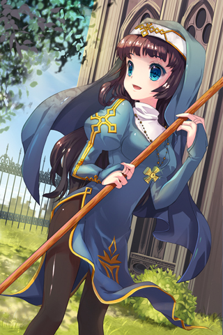 apprentice nun (sword girls) drawn by mintchoco_(orange_shabette)
