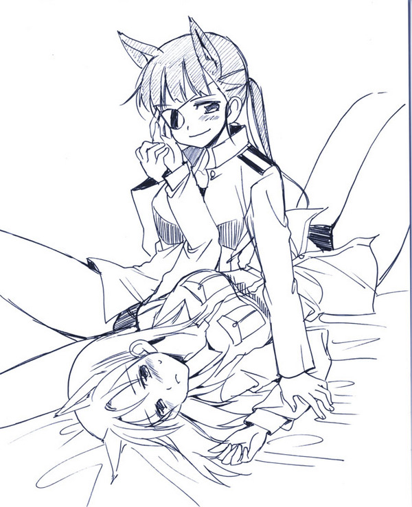 sakamoto mio and minna-dietlinde wilcke (world witches series and 1 more)