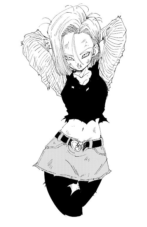 android 18 (dragon ball and 1 more) drawn by fenyon
