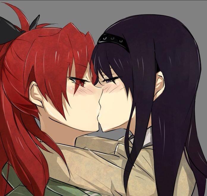 akemi homura and sakura kyoko (mahou shoujo madoka magica)