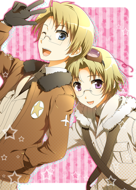 america and canada (axis powers hetalia) drawn by migu