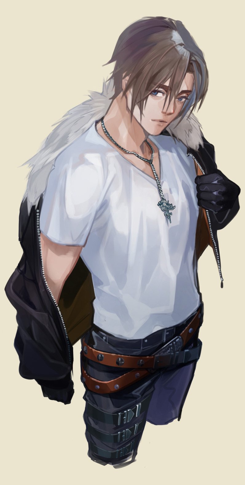 squall leonhart (final fantasy and 1 more) drawn by nini_tw99