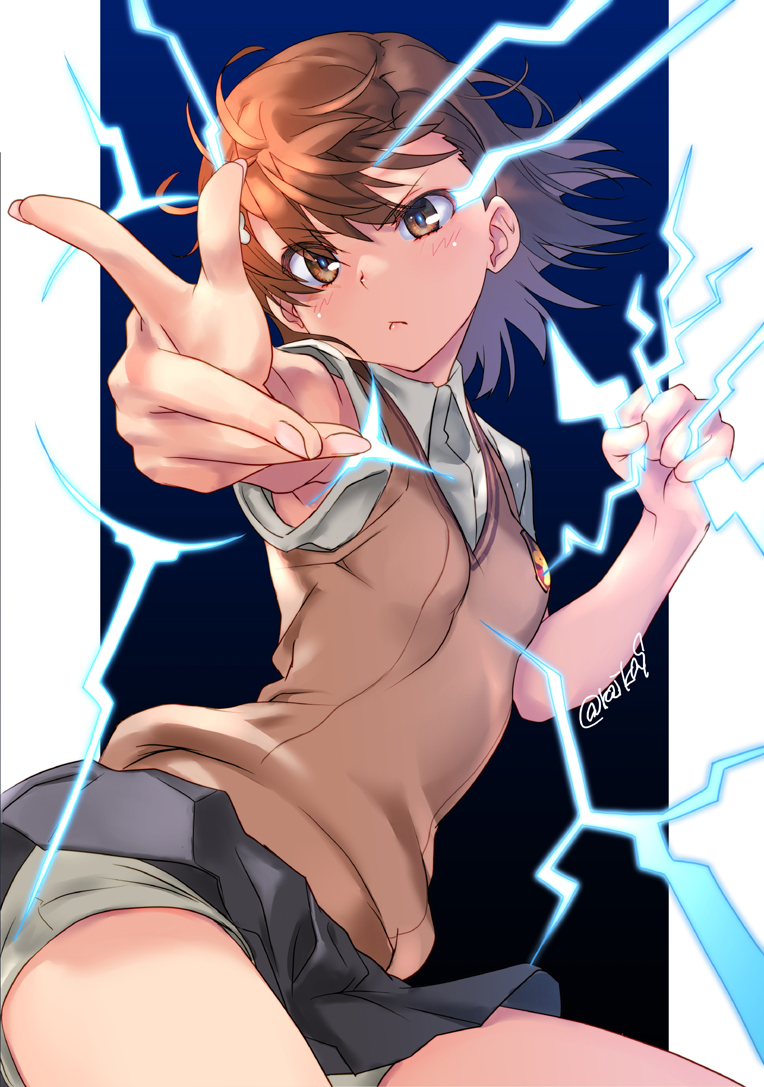 misaka mikoto (toaru majutsu no index and 1 more) drawn by raika9