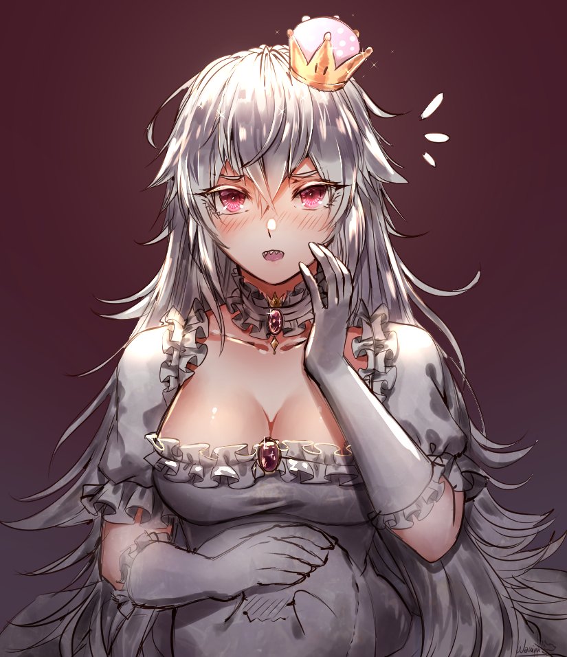 princess king boo and boo (mario and 2 more) drawn by wani_(fadgrith)