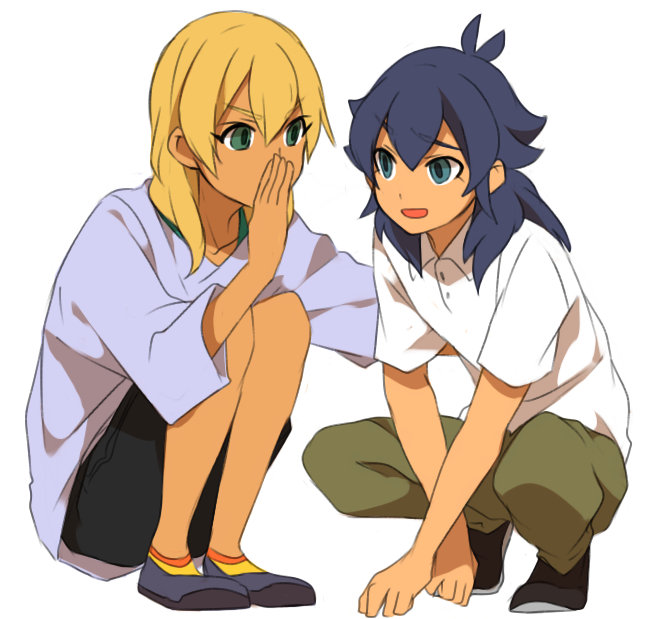 miyasaka ryou and kishibe taiga (inazuma eleven go and 1 more) drawn by sekina