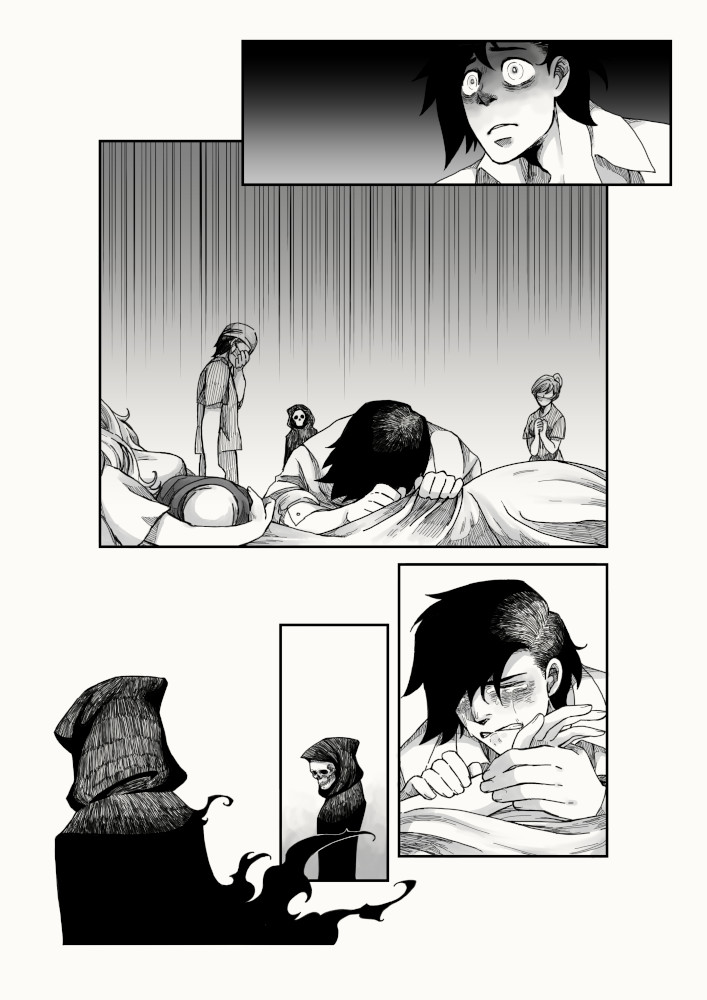 death and grim reaper (original) drawn by snippy_mj