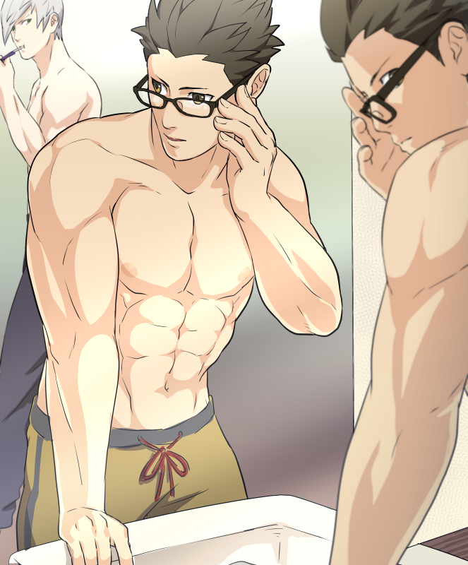 ishida mitsunari and tokugawa ieyasu (sengoku basara) drawn by jigoku_meguri
