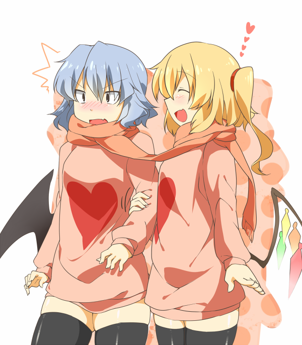 remilia scarlet and flandre scarlet (touhou) drawn by eiri_(eirri)