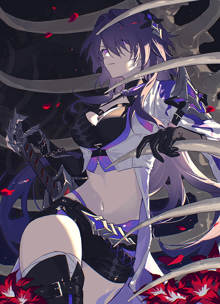 acheron (honkai and 1 more) drawn by mao_(expuella)