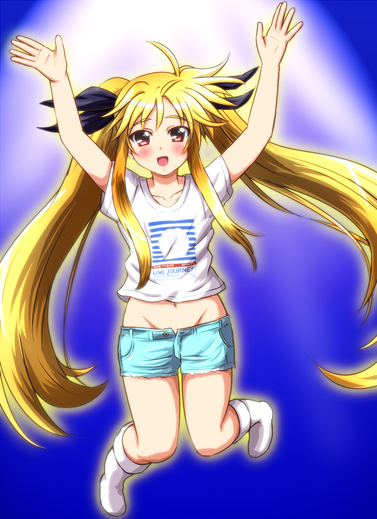 fate testarossa and mizuki nana (lyrical nanoha and 1 more) drawn by diesel-turbo