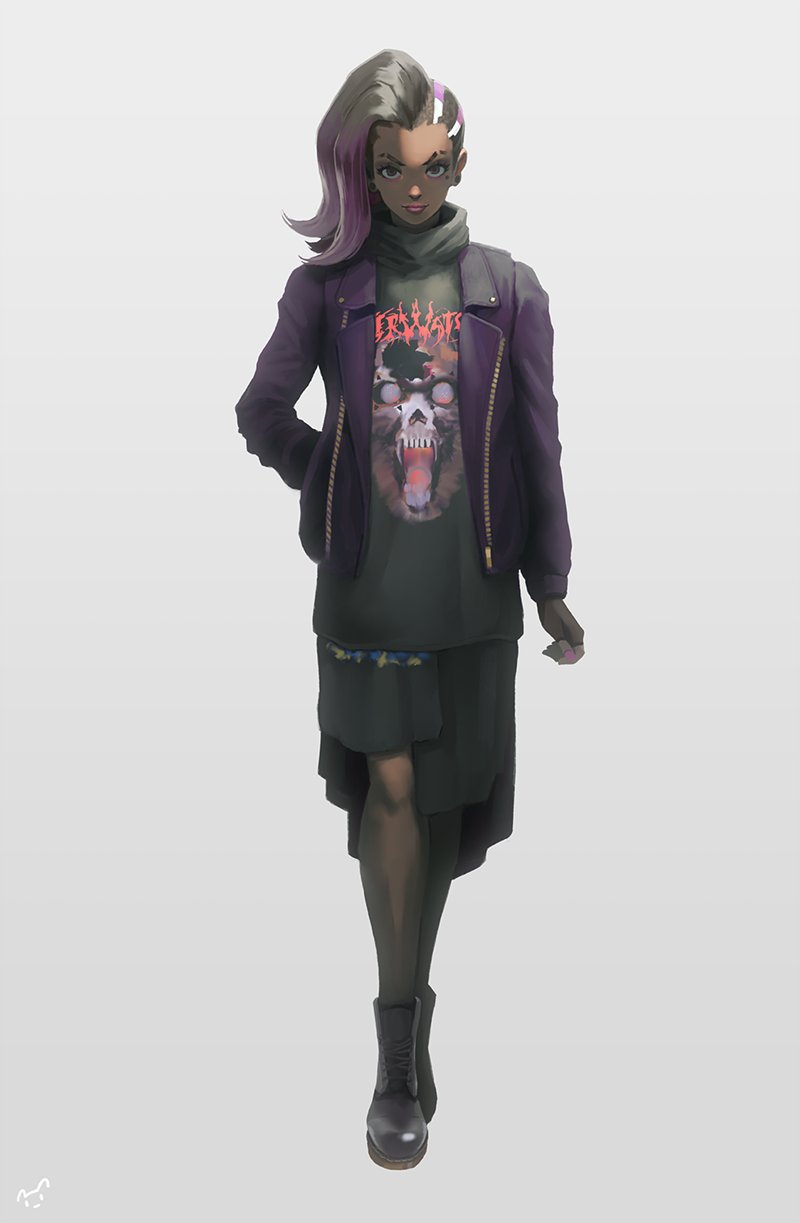 sombra (overwatch and 1 more) drawn by mynare