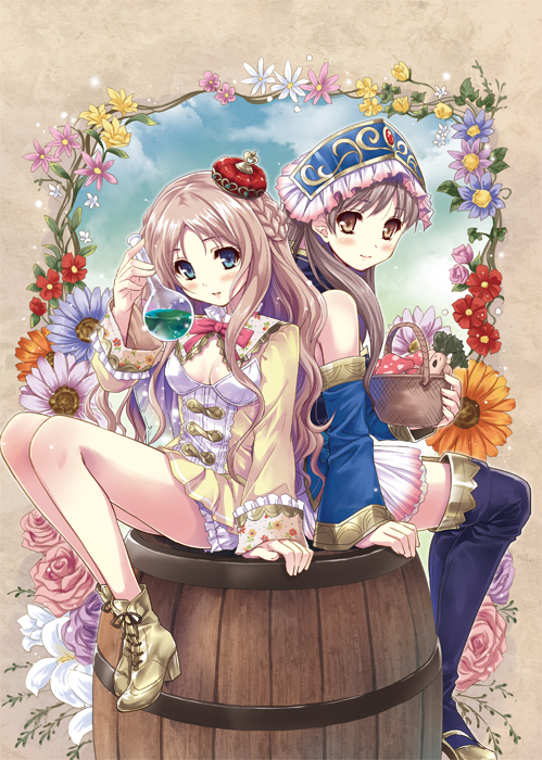 totooria helmold and merurulince rede arls (atelier and 1 more) drawn by tougarashi_hideyu