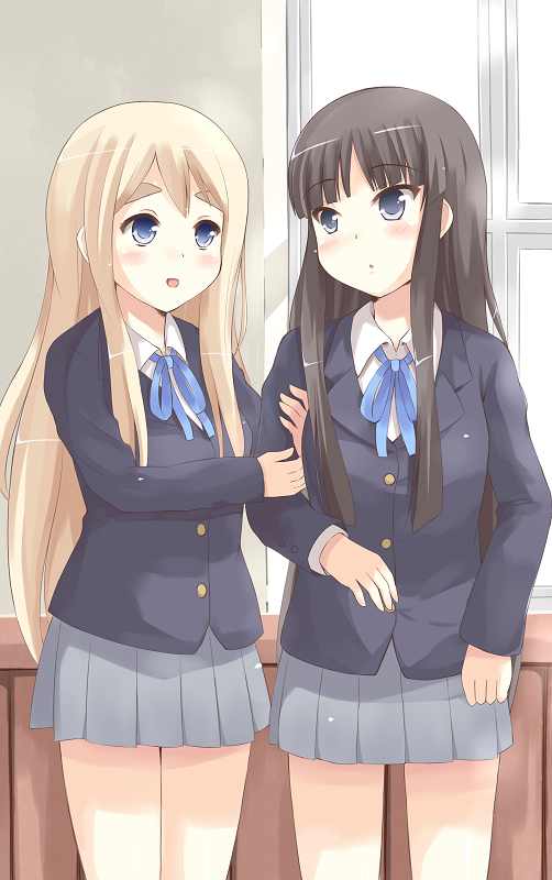 akiyama mio and kotobuki tsumugi (k-on!) drawn by chaa_(korone-ze)