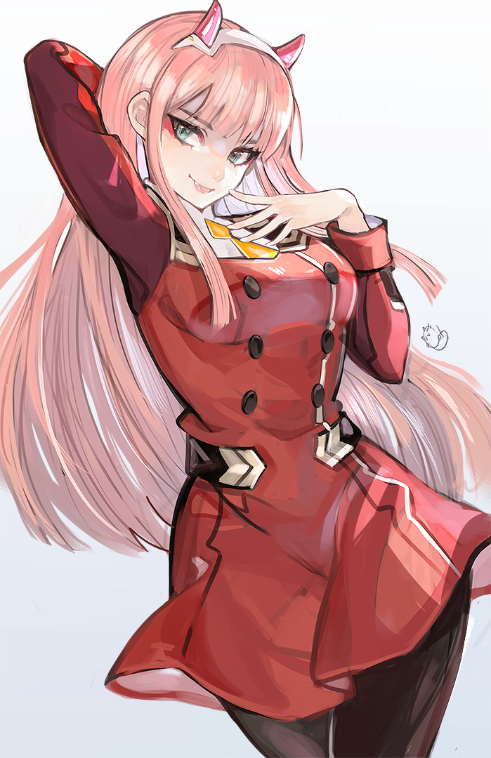 zero two (darling in the franxx) drawn by alpaca_carlesi