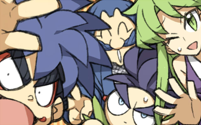 yae, goemon, sasuke, and ebisumaru (ganbare goemon) drawn by tomada