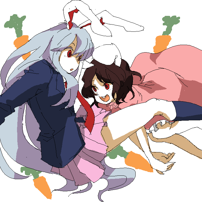 reisen udongein inaba and inaba tewi (touhou) drawn by yuzuhara_moke