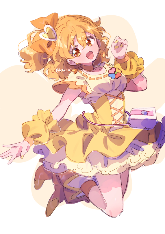 yamabuki inori and cure pine (precure and 1 more) drawn by serizawa_serizane