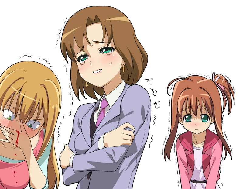 sakura akari, sakura monica, and sakura marie (jewelpet and 1 more) drawn by a1_(initial-g)