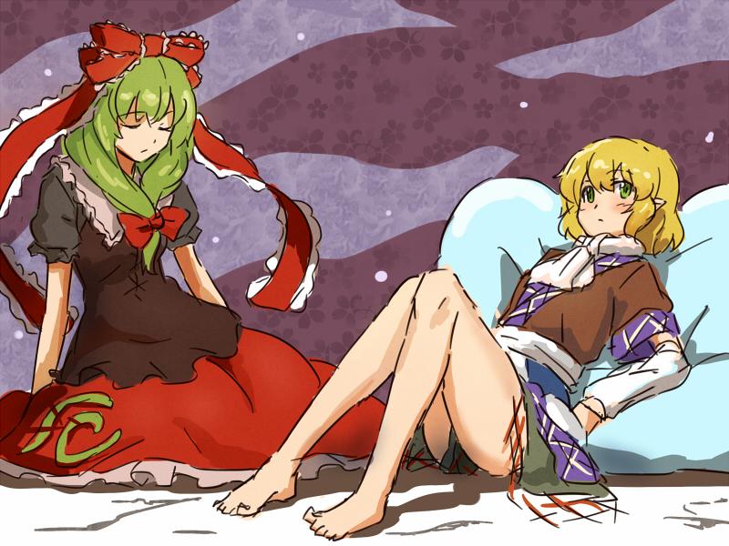 mizuhashi parsee and kagiyama hina (touhou) drawn by shibasaki_shouji