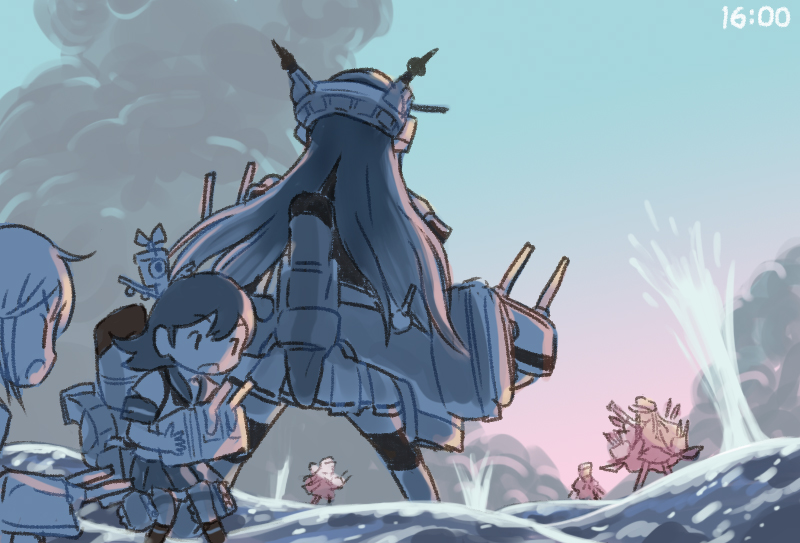 nagato, ushio, akebono, and gangut (kantai collection) drawn by saiguchi_otoufu