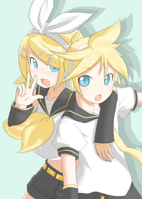 kagamine rin and kagamine len (vocaloid) drawn by futaba_no_taiko