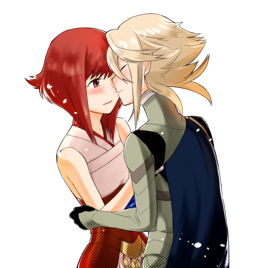 male corrin and sakura (fire emblem and 1 more) drawn by nyorotono