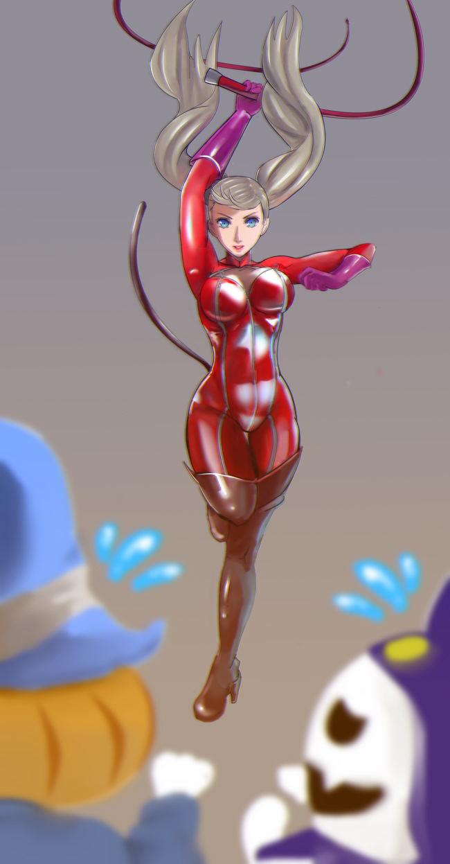 takamaki anne, jack frost, and pyro jack (persona and 1 more) drawn by jamjamstyle