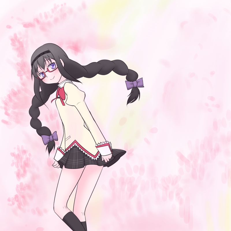 akemi homura (mahou shoujo madoka magica) drawn by marogura