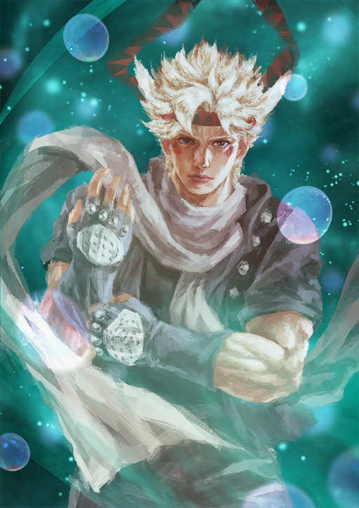 caesar anthonio zeppeli (jojo no kimyou na bouken and 1 more) drawn by okazaki_johnny