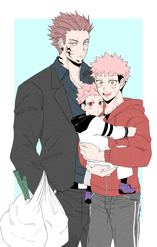 itadori yuuji and ryoumen sukuna (jujutsu kaisen) drawn by wakame_shi