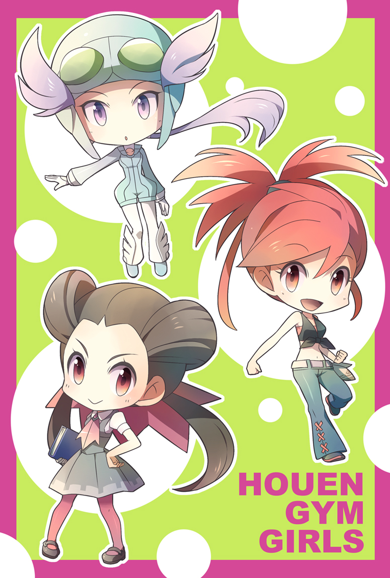 flannery, roxanne, and winona (pokemon and 1 more) drawn by tomone