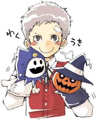 sanada akihiko, jack frost, and pyro jack (persona and 1 more)