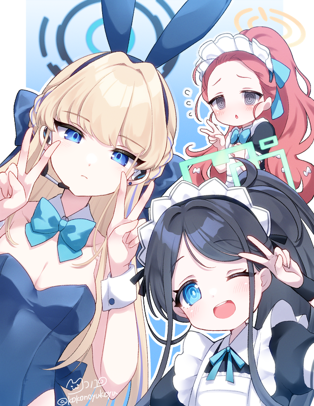 toki, aris, and yuzu (blue archive) drawn by nanopai_kakumeikokonoyu