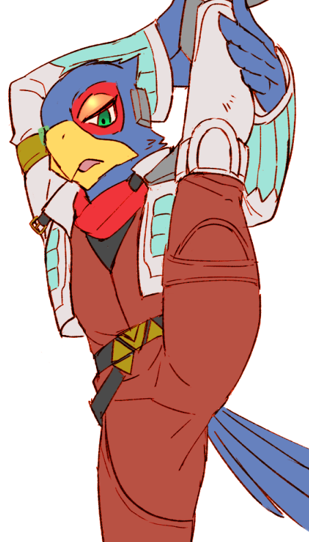 falco lombardi (star fox) drawn by teba_motoko