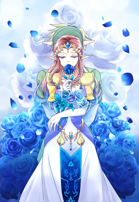 link and princess zelda (the legend of zelda and 1 more) drawn by kaidou_mitsuki
