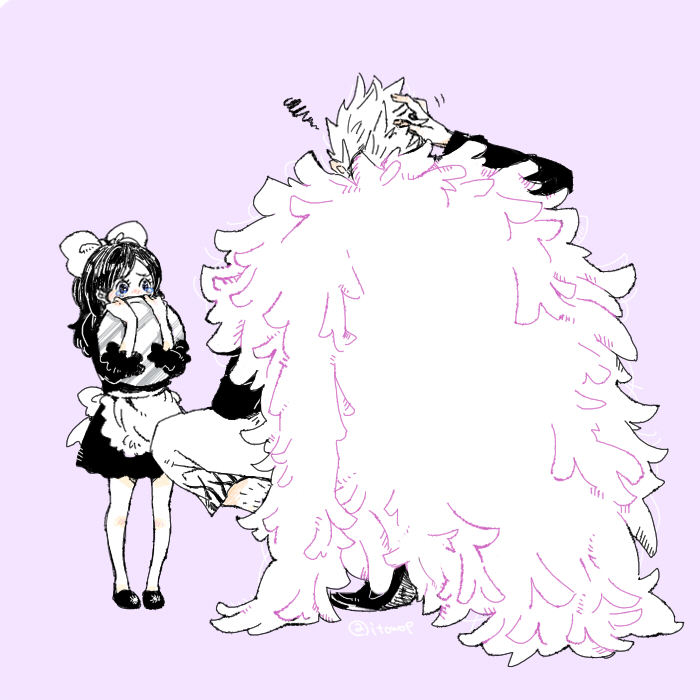 donquixote doflamingo and baby 5 (one piece) drawn by itowo_(itowc)