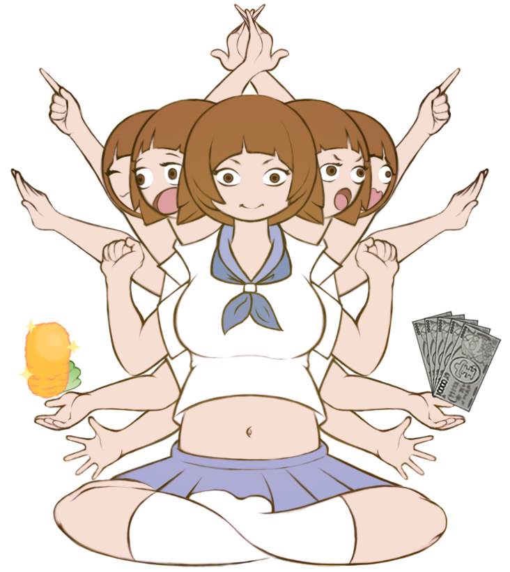 mankanshoku mako (kill la kill and 1 more) drawn by r-u-r-i