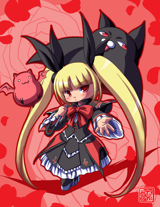 rachel alucard, gii, and nago (blazblue) drawn by oborogumo_takamitsu