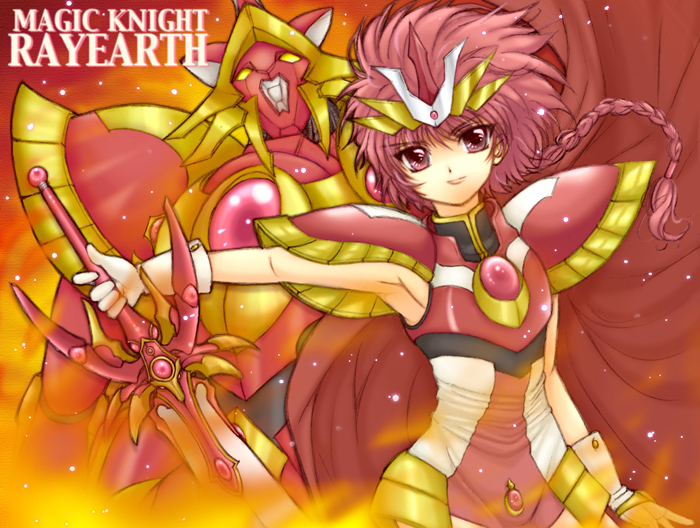 shidou hikaru and rayearth (magic knight rayearth) drawn by kannagi_kaname
