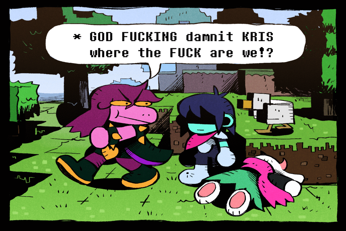 frisk, sans, kris, ralsei, mewo, and 3 more (project moon and 20 more) drawn by 9twoeight