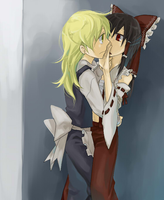 hakurei reimu and kirisame marisa (touhou) drawn by kuroda_(nanchara_flight)