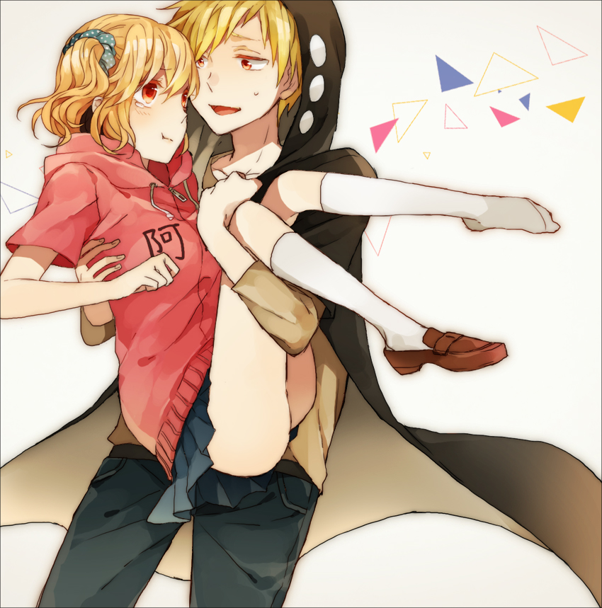 kano shuuya and kisaragi momo (kagerou project) drawn by kiri_(lwp01_lav)