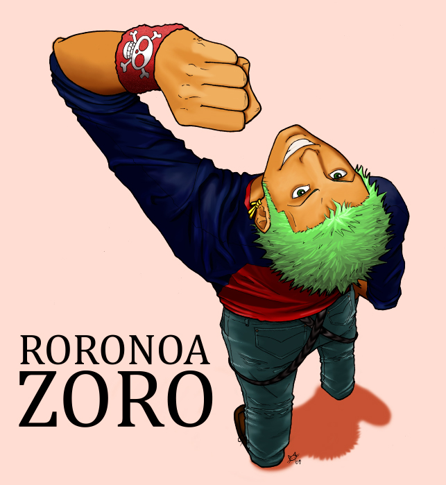 roronoa zoro (one piece) drawn by kotszok