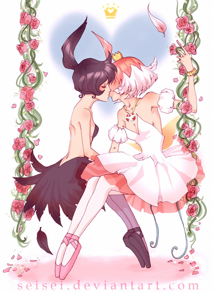 ahiru, princess tutu, rue, and princess kraehe (princess tutu) drawn by kat_matravers