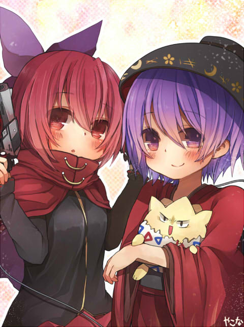 sekibanki, sukuna shinmyoumaru, and togepi (touhou and 1 more) drawn by yakona_(gannsutoyacona)